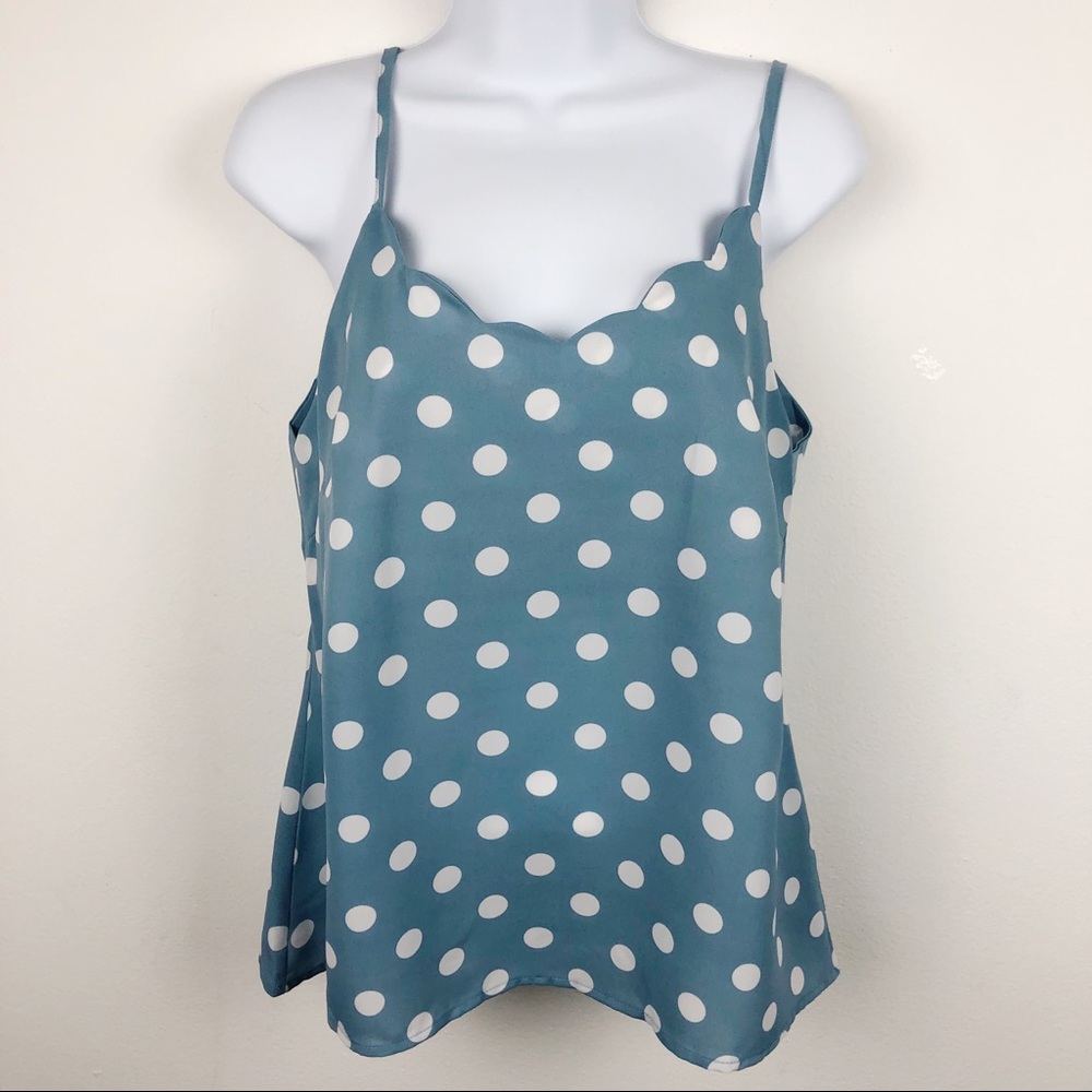 NWOT Built By Dreamers Polka Dot Tank Top Camisole Small